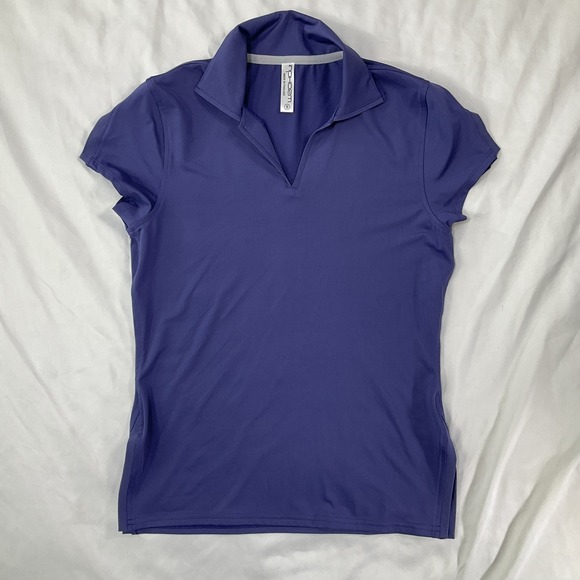 Inphorm Tops - Inphorm Women's Sz S Blue Collared Golf, Tennis Shirt Cap Sleeve Sport 555